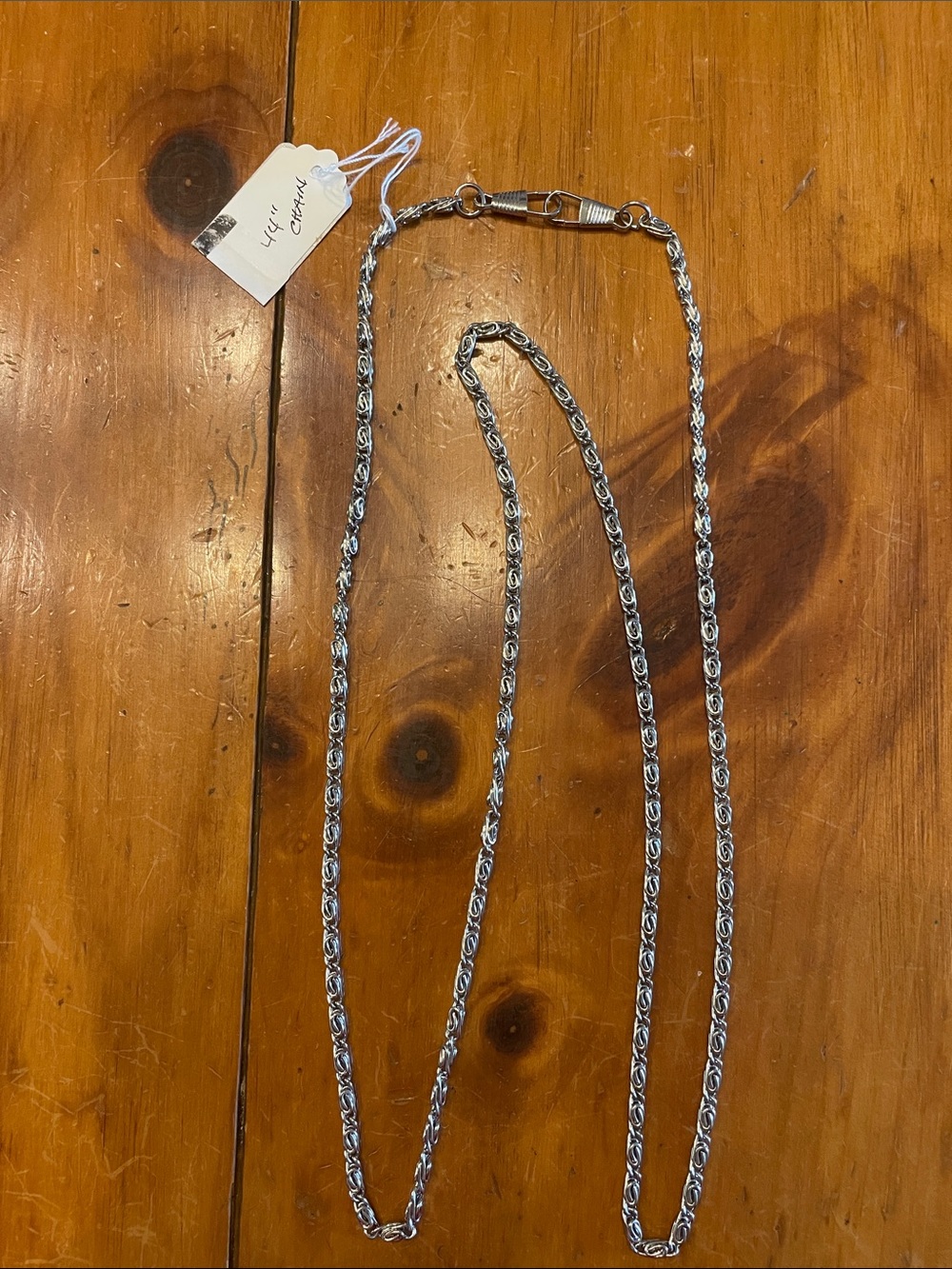 Classic Silver-Tone Rope Chain Necklace